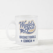 Basketball Coach Gift (beste werelden) Matglas Koffiemok (Links)