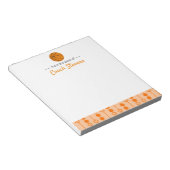 Basketball Coach Gift Oranje Black Stationery Notitieblok (Schuin)