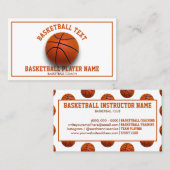 Basketball Coach Illustration for Teams and Lesson Visitekaartje (Voorkant / Achterkant)