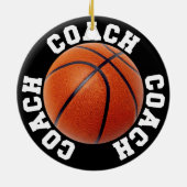 Basketball Coach Keramisch Ornament (Achterkant)