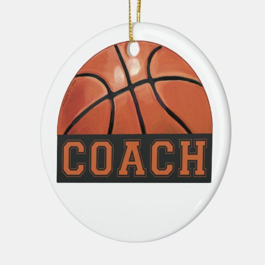 Basketball Coach Keramisch Ornament (Links)