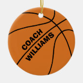 Basketball Coach Keramisch Ornament (Voorkant)