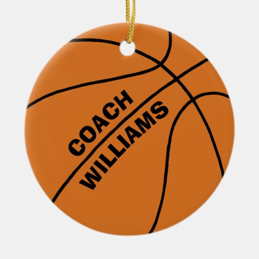 Basketball Coach Keramisch Ornament (Voorkant)