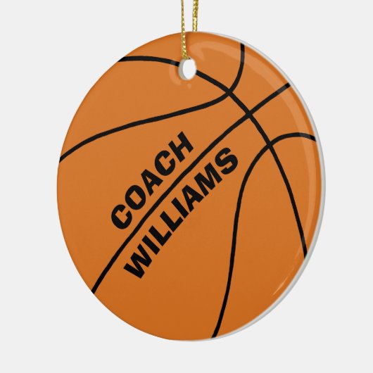 Basketball Coach Keramisch Ornament (Links)