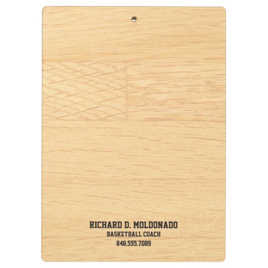 Basketball Coach Klembord (Achterkant)