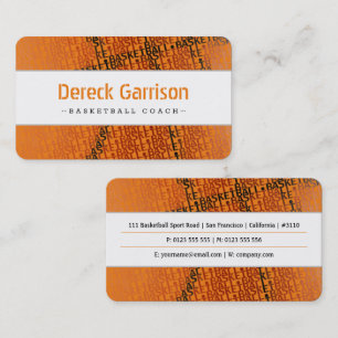 Basketball Coach   Moderne sport Visitekaartje