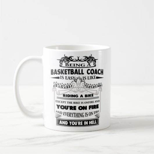 Basketball Coach Mok Funny Gift Coffee Cup voor ma (Links)