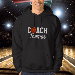 Basketball Coach Name Ball Typografie Speciaal Hoodie