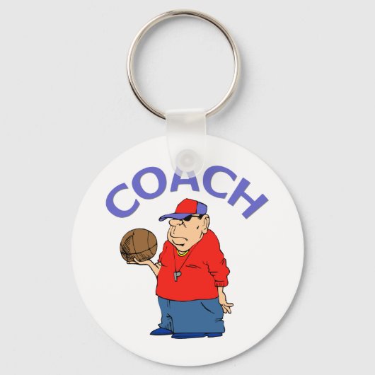 Basketball Coach-ontwerp Sleutelhanger (Voorkant)