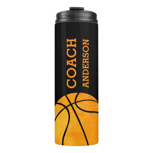 Basketball Coach op persoonlijke titel Trendy Mode Thermosbeker (Voorkant)