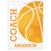Basketball Coach persoonlijke retro Trendy school Klembord (Achterkant)