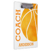 Basketball Coach persoonlijke retro Trendy school Klembord (Rechts)