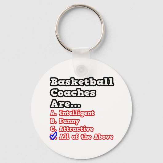 Basketball Coach Quiz...Joke Sleutelhanger (Voorkant)