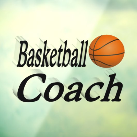 Basketball Coach Raamsticker (Vel 3)