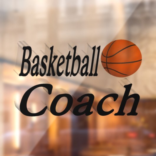Basketball Coach Raamsticker (Vel 2)