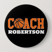 Basketball Coach Ronde Button 4,0 Cm (Voorkant)