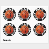 Basketball Coach Ronde Sticker (Vel)