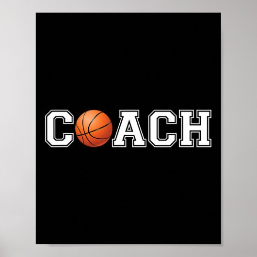 Basketball Coach Sport Coaching stafchef Coach Poster (Voorkant)