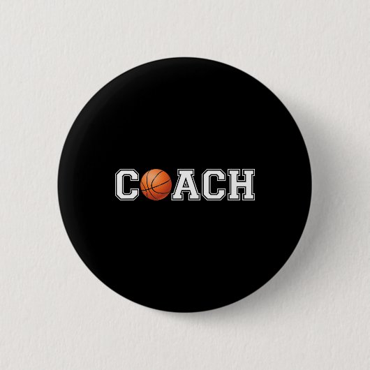 Basketball Coach Sport Coaching stafchef Coach Ronde Button 5,7 Cm (Voorkant)