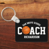 Basketball Coach Sport Sleutelhanger (Achterkant)