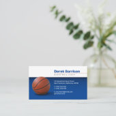 Basketball Coach | Sport Trainer Deep Blue Visitekaartje (Staand voorkant)