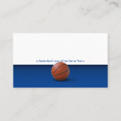 Basketball Coach | Sport Trainer Deep Blue Visitekaartje (Achterkant)