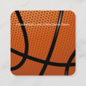 Basketball Coach | Sport Vierkante Visitekaartje (Achterkant)