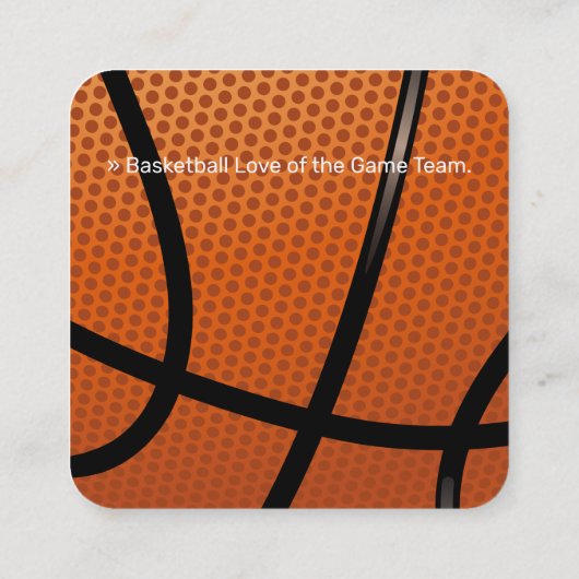 Basketball Coach | Sport Vierkante Visitekaartje (Achterkant)