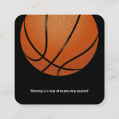 Basketball Coach | Sport Vierkante Visitekaartje (Achterkant)