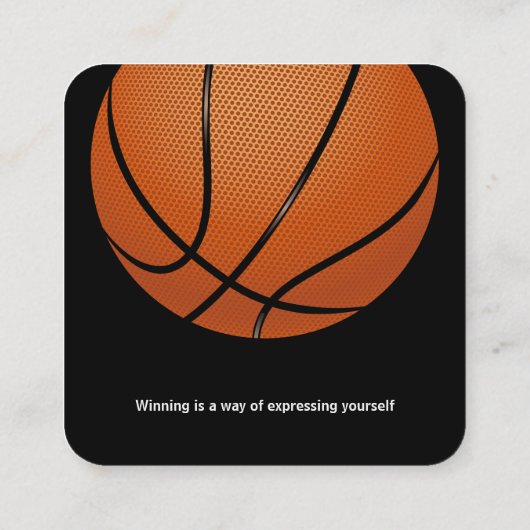 Basketball Coach | Sport Vierkante Visitekaartje (Achterkant)