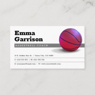 Basketball Coach Sport Visitekaartje