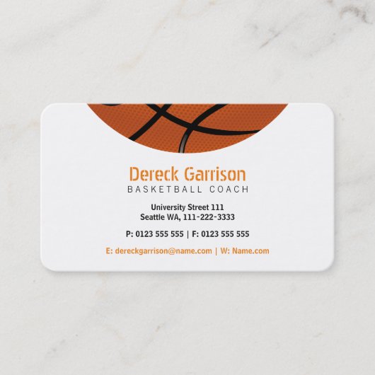 Basketball Coach | Sport Visitekaartje (Voorkant)