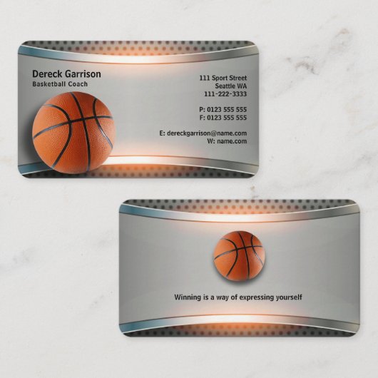 Basketball Coach | Sport Visitekaartje (Voorkant / Achterkant)