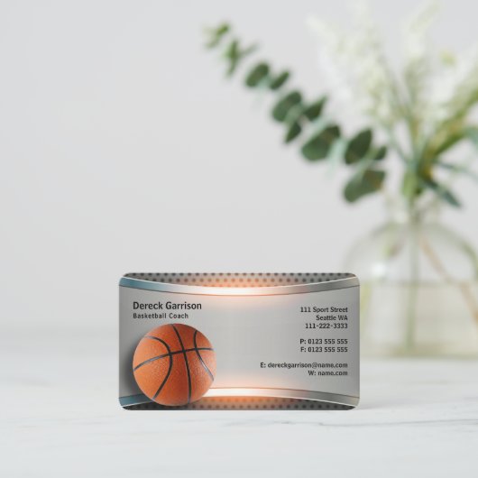 Basketball Coach | Sport Visitekaartje (Staand voorkant)