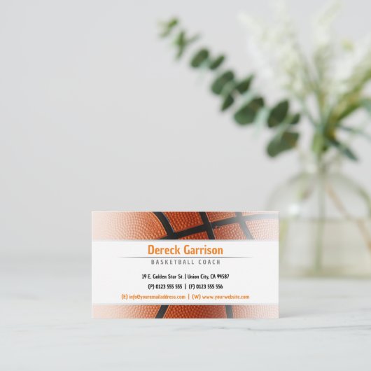 Basketball Coach | Sport Visitekaartje (Staand voorkant)