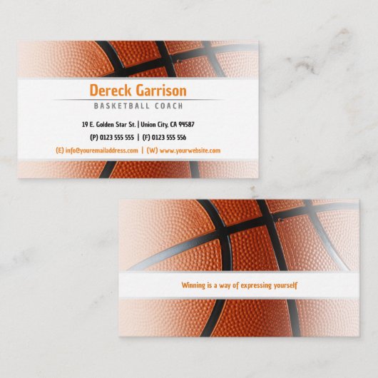 Basketball Coach | Sport Visitekaartje (Voorkant / Achterkant)
