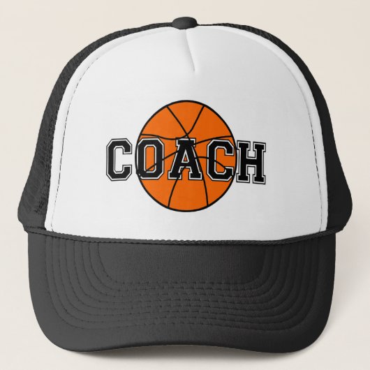 Basketball Coach T-shirts en Gifts. Trucker Pet (Voorkant)