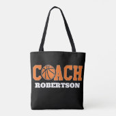 Basketball Coach Tote Bag (Achterkant)