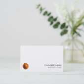 Basketball Coach Trainer Modern Trendy UV Matte Visitekaartje (Staand voorkant)