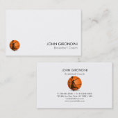 Basketball Coach Trainer Modern Trendy UV Matte Visitekaartje (Voorkant / Achterkant)