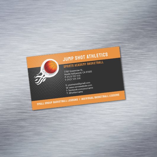 Basketball Coach | Trainer sport Magnetisch Visitekaartje (Voorbeeld)