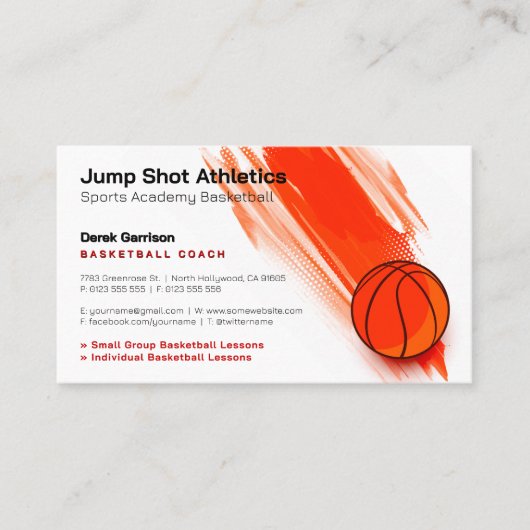 Basketball Coach | Trainer sport Visitekaartje (Voorkant)