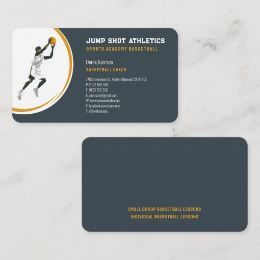 Basketball Coach | Trainer sport Visitekaartje (Voorkant / Achterkant)