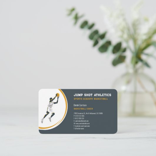 Basketball Coach | Trainer sport Visitekaartje (Staand voorkant)