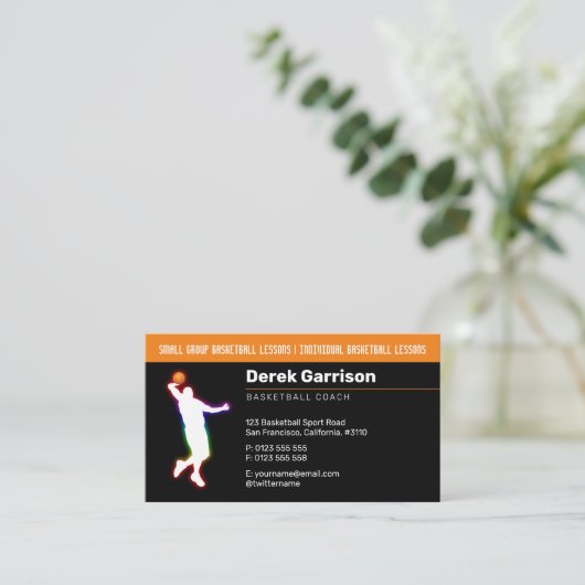 Basketball Coach | Trainer sport Visitekaartje (Staand voorkant)