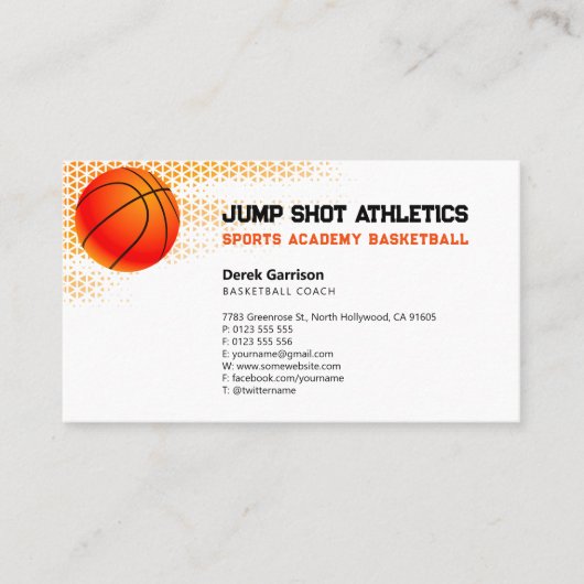 Basketball Coach | Trainer sport Visitekaartje (Voorkant)