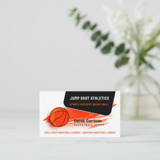 Basketball Coach | Trainer sport Visitekaartje (Staand voorkant)