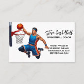 Basketball Coach Trainer Visitekaartje (Voorkant)