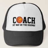 🏀 Basketball Coach Trucker Pet (Voorkant)