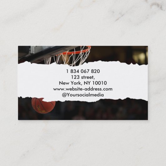 Basketball Coach Visitekaartje (Achterkant)